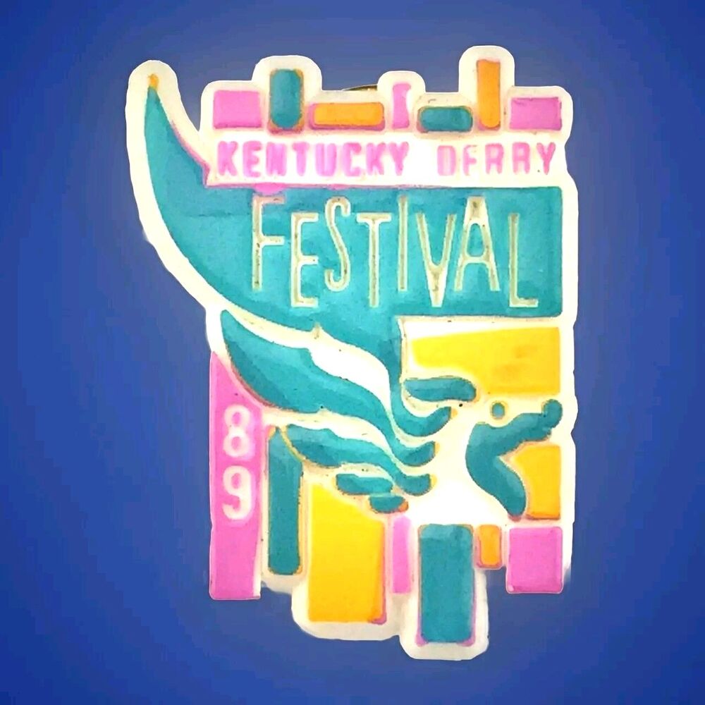 Kentucky Derby Pin Festival Pegasus 1989 Horse Racing 80s